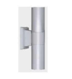 APLIQUE PARED PARA DICROICO GU10 X 2 CILINDRO UP&DOWN P/EXTERIOR ALUMINIO BLANCO REF. LUM-937 LUMIND