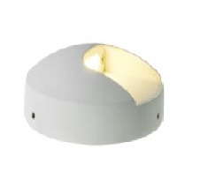 APLIQUE PARED LED INTEGRADO 2 W 3000 K IP54 REDONDO COLOR BLANCO REF. BD809W MARCA LUMIND