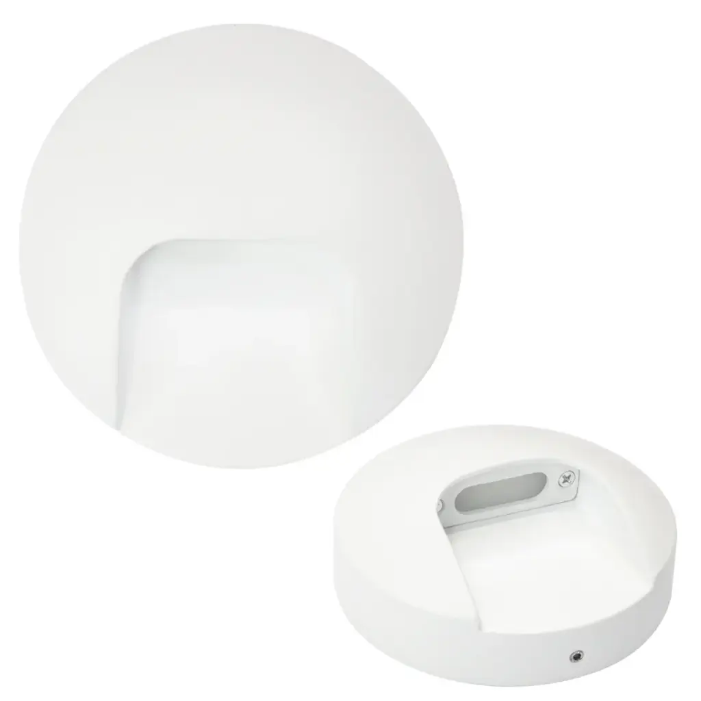 APLIQUE PARED LED INTEGRADO 2 W 3000 K IP54 REDONDO COLOR BLANCO REF. BD809W MARCA LUMIND