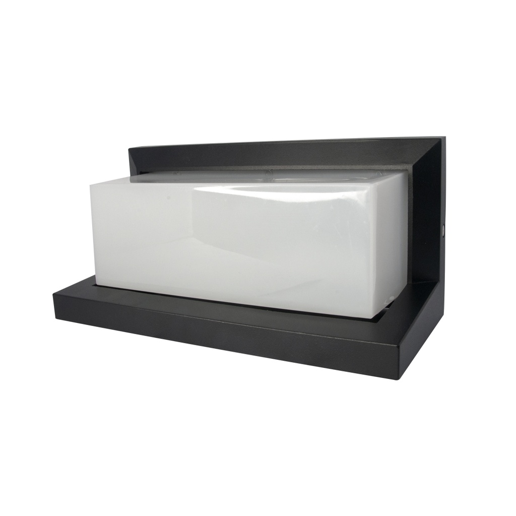 APLIQUE PARED LED INTEGRADO 15 W 3000 K IP54 CAJA LIGERA COLOR NEGRO REF. BD810B MARCA LUMIND