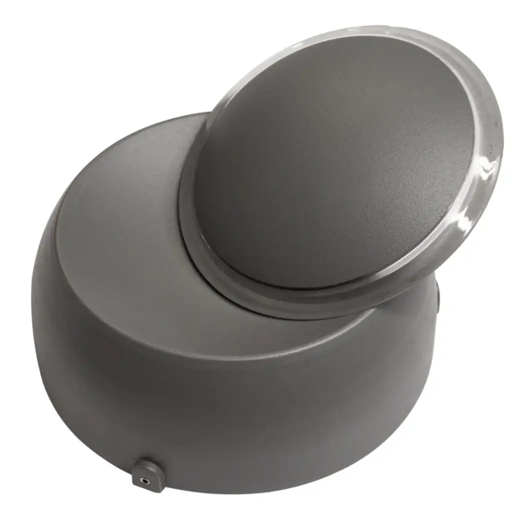 APLIQUE PARED LED INTEGRADO 5 W 3000 K IP54 HONGO REDONDO COLOR GRIS REF. BD828B MARCA LUMIND