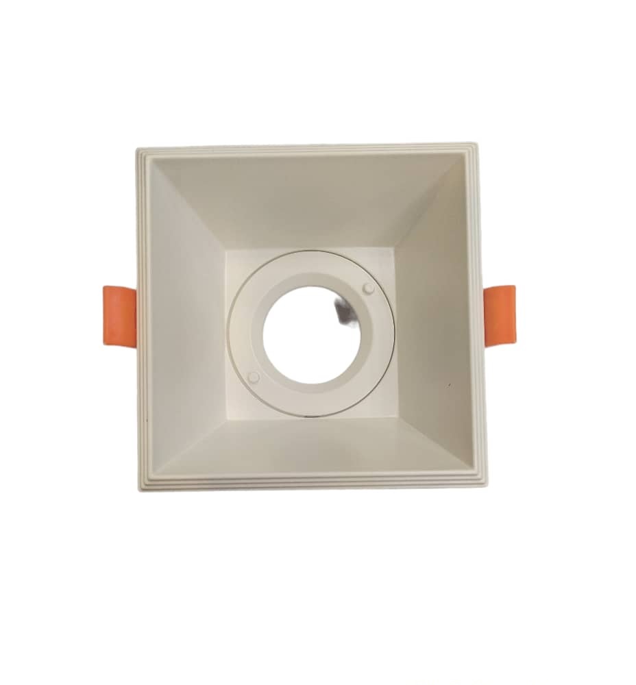 APLIQUE CUADRADO FIJO P/EMP. 1 LUZ BLANCO C/SOC. GU10 S/BOM REF. GP-S-SCF105-B MARCA LUXOLAR