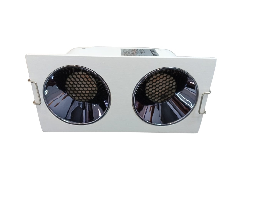 APLIQUE LED SPOT P/EMPOTRAR 2 X 7 W 3000K 24° RECTANG. BLANCO - NEGRO REF. DA4622NS.BC-B LUXOLAR