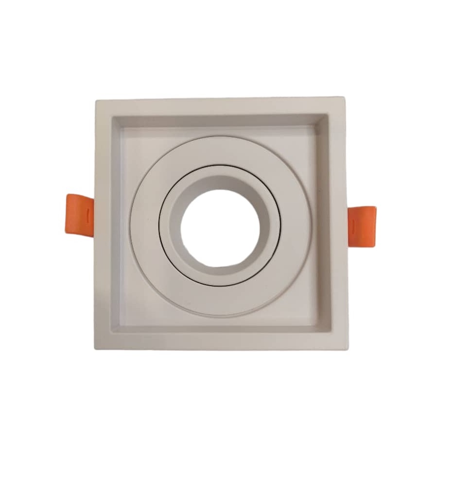APLIQUE CUADRADO DIRIGIB. P/EMP. 1 LUZ BLANCO C/SOC. GU10 S/BOM REF.LUX.GP-S-GN-1-Q-B MARCA LUXOLAR