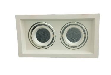 APLIQUE CUADRADO DIRIGIB. P/EMP. DOBLE BLANCO C/SOC. GU10 S/BOM REF. LUX.GP-S-GNX-2-Q MARCA LUXOLAR