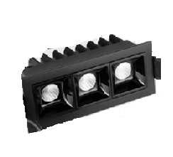 APLIQUE LED PARA EMPOTRAR 3 X 9 W 3000 K 30° MOD.RASTER NEGRO REF.LUX.GP-S-MF03B-N MARCA LUXOLAR