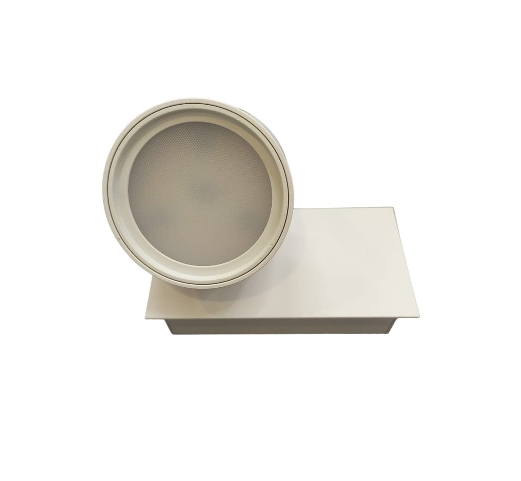 APLIQUE LED INTEGRADO REDONDO P/TECHO EMPOTRAR 7W 90° 3000K BLANCO REF.LS12C-DYB LUXOLAR