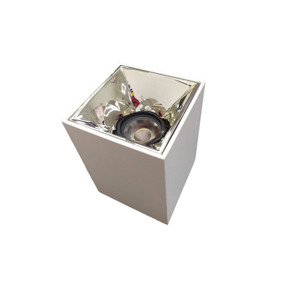 APLIQUE LED INTEGRADO CUADRADO P/TECHO SUPERFICIAL 12W 36° 3000K IP65 BLANCO REF.LS12C-DZB LUXOLAR