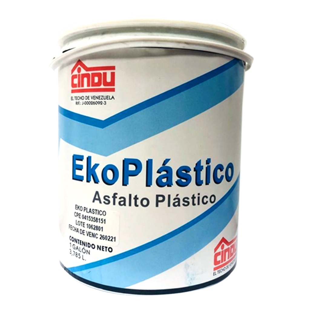 ASFALTO PLASTICO 1 GL REF. EKOPLASTICO MARCA CINDU