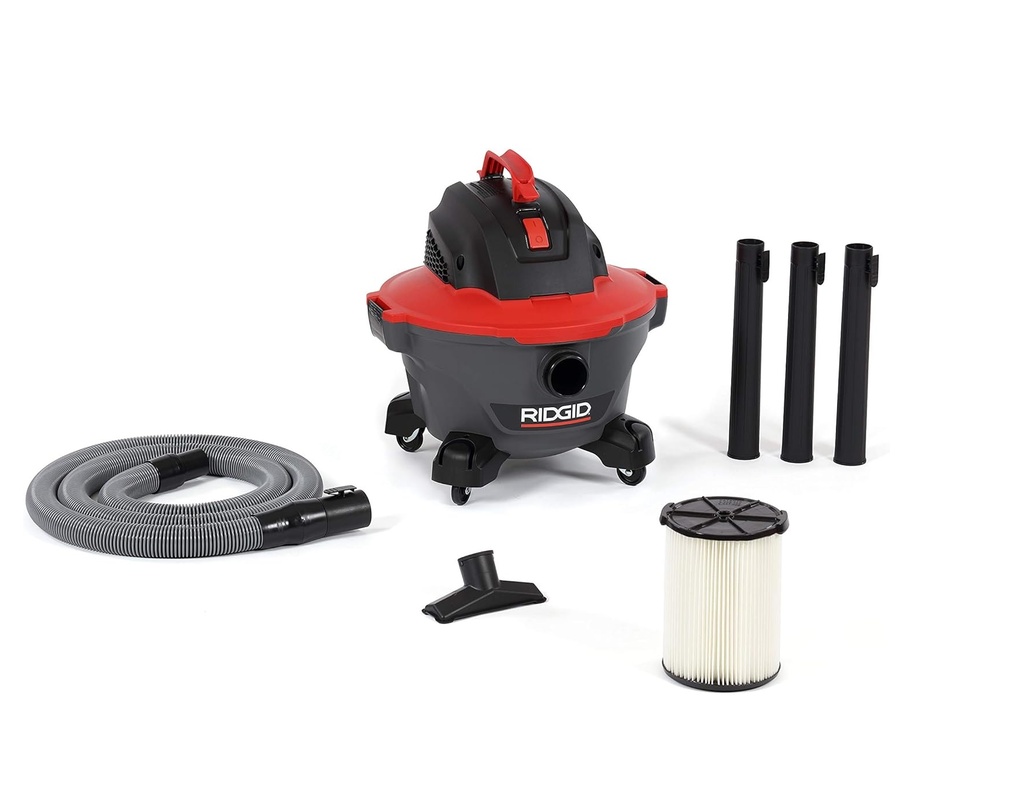 ASPIRADORA 6 GL 22.50 LTS 4.25 HP PARA SECO Y HUMEDO MOD. RT0600 / 62698 MARCA RIDGID