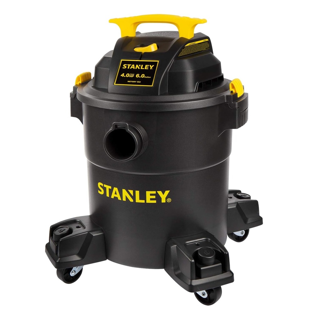 ASPIRADORA PARA LIQUIDOS Y SOLIDOS 4 HP 6 GALONES REF. SL18116P / 006457 MARCA STANLEY