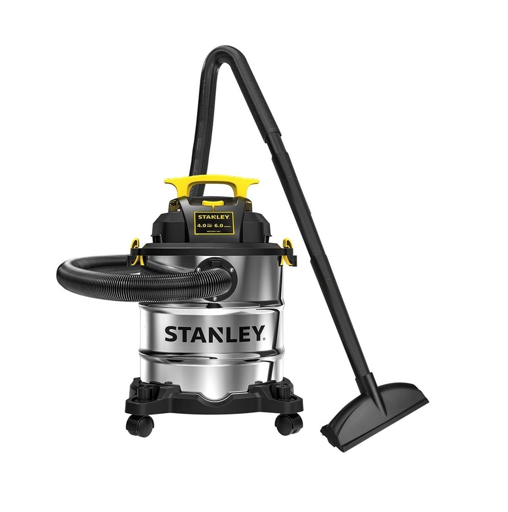 ASPIRADORA PARA LIQUIDOS Y SOLIDOS 4 HP 6 GALONES ACERI INOX. REF. SL18116 / 007560 MARCA STANLEY