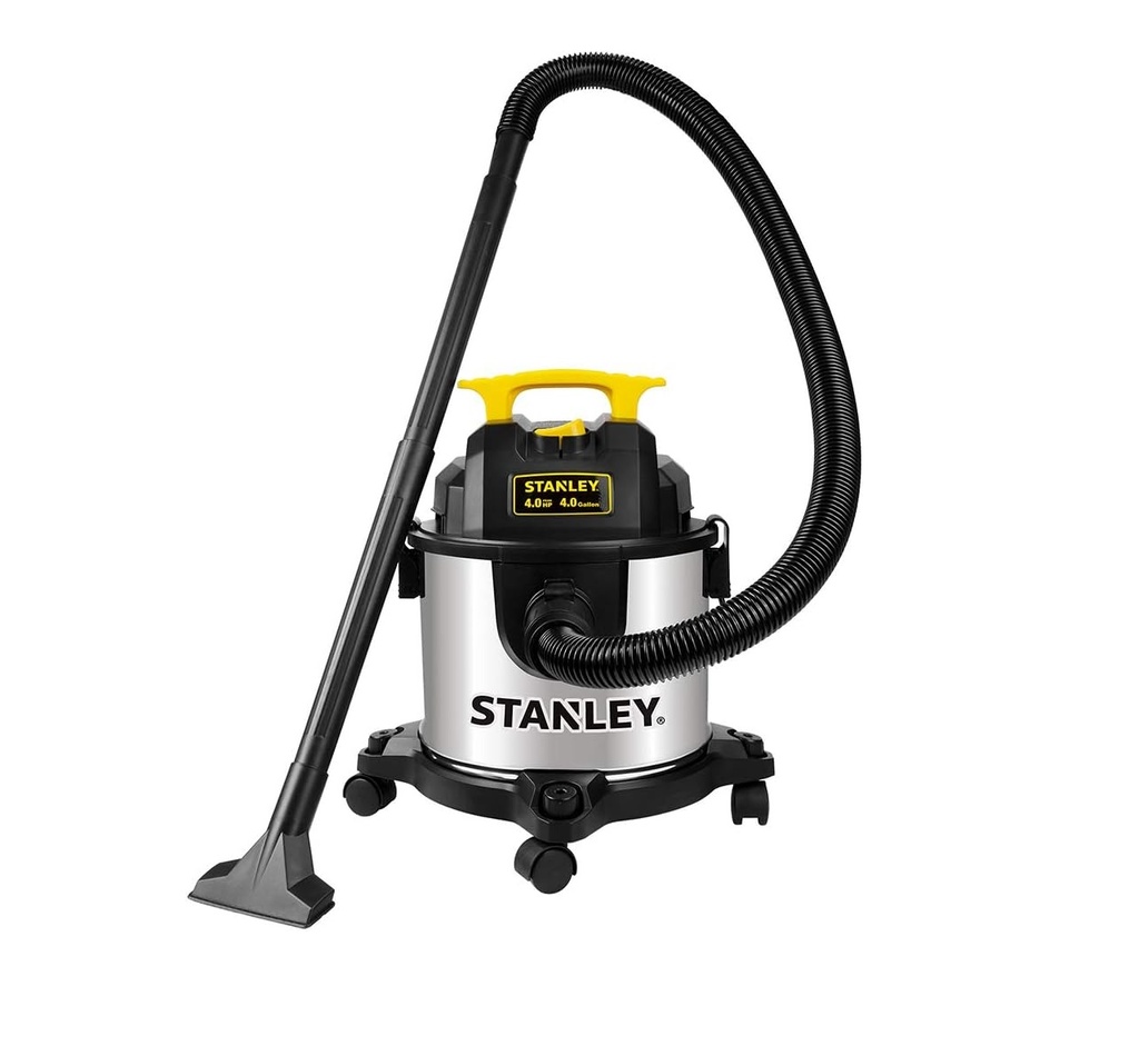 ASPIRADORA HUMEDO SECO 4 HP 4 GALONES ACERO INOX. REF. SL18301-4B / 981146 MARCA STANLEY
