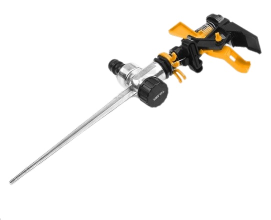 ASPERSOR DE IMPULSO DE PLASTICO ROSCA 1/2" - COBERT. ASPERSIÓN 24 MTS- LATON REF. 57130 MARCA TOLSEN