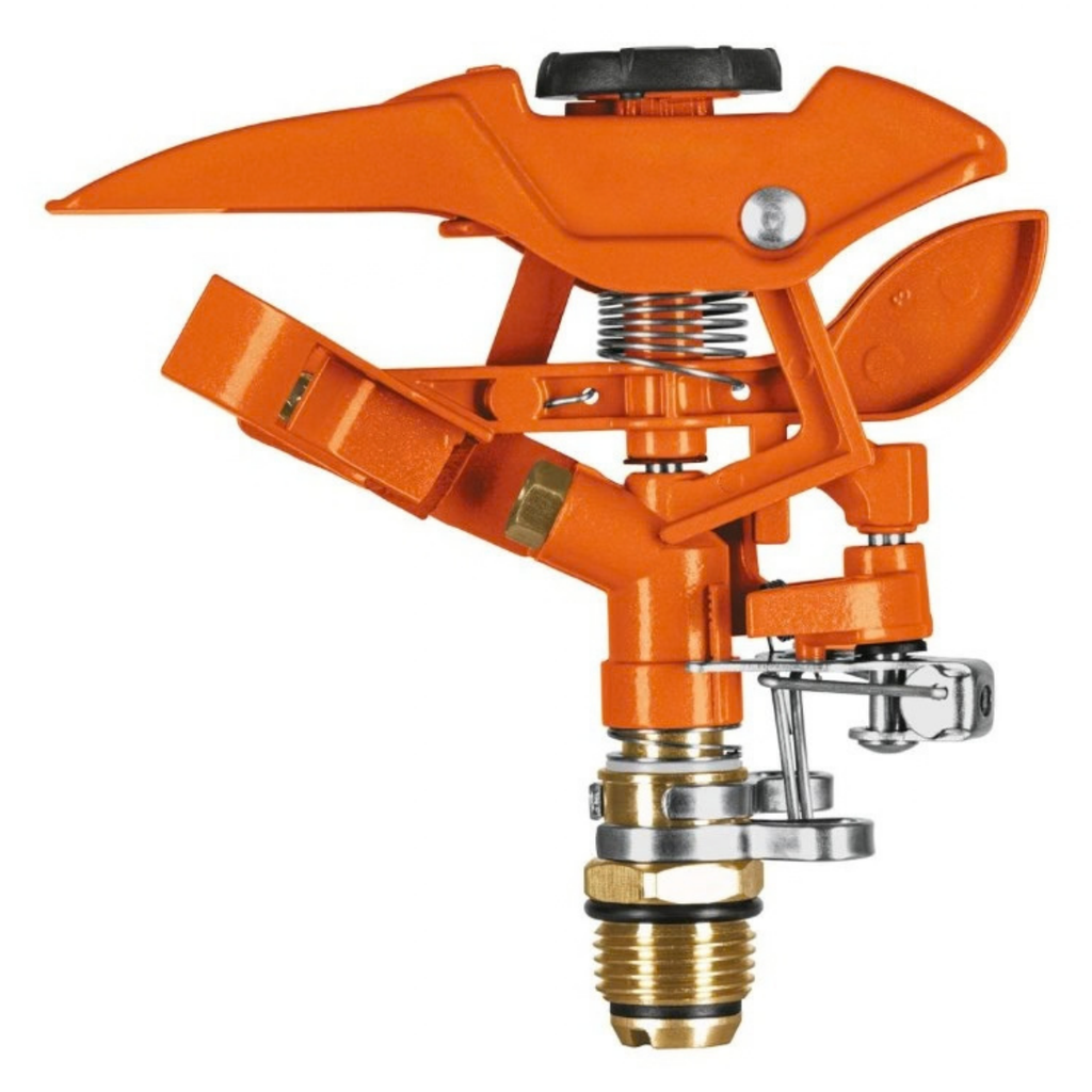 ASPERSOR / ROCIADOR CON CABEZA Y BASE METALICA 40-50 PSI 21MT ALCANCE MOD-ASP REF.10315 MARCA TRUPER
