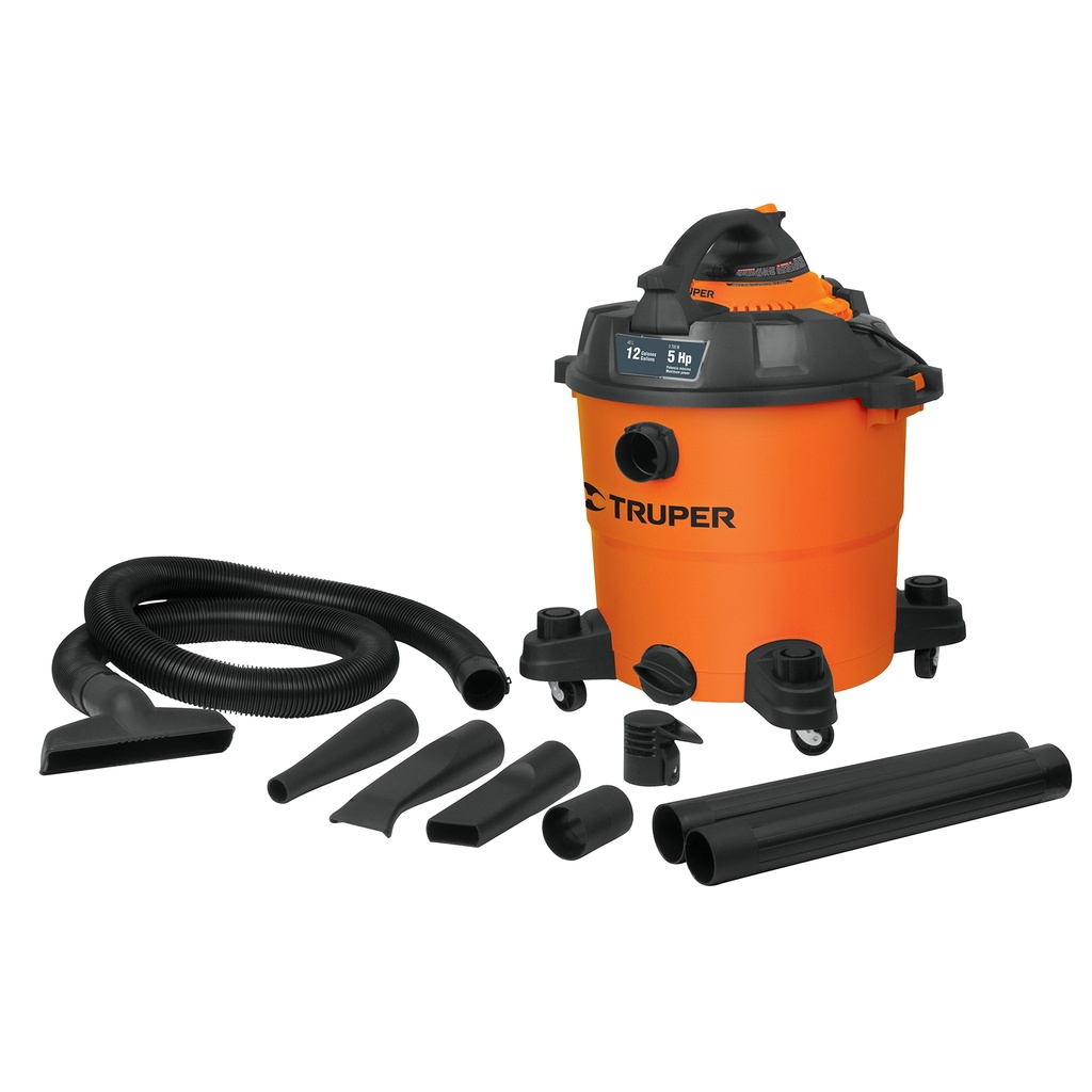 ASPIRADORA 12 GAL. LIQ Y SOLD. 3700W 5 HP MOD.ASPI-12 REF.12093 MARCA TRUPER