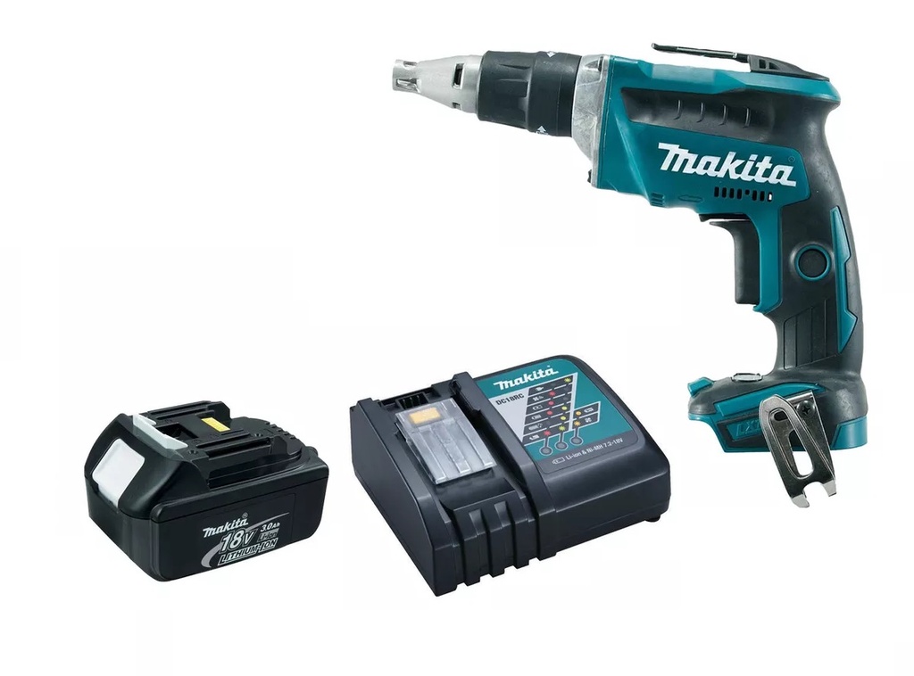 ATORNILLADOR INALAMBRICO 18 V 5 AH 0-4000RPM C/ BAT+CARG. REF. DFS452ZX09 / 302597 MARCA MAKITA
