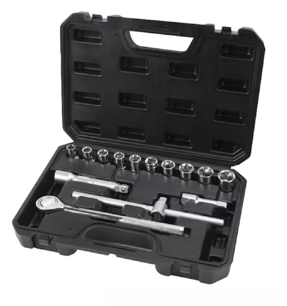 AUTOCLET / JUEGO DE DADOS COM 1/2" 12 PT 3/8" A 1" 14 PZAS REF. PRO-DD520 MARCA PROMAKER