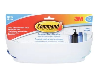 BANDEJA DE ACRILICO PARA DUCHA P/COLGAR C/CINTA DOBLE FAZ (SUJETA 3KG) COD. BATH11-ESAP MARCA 3M