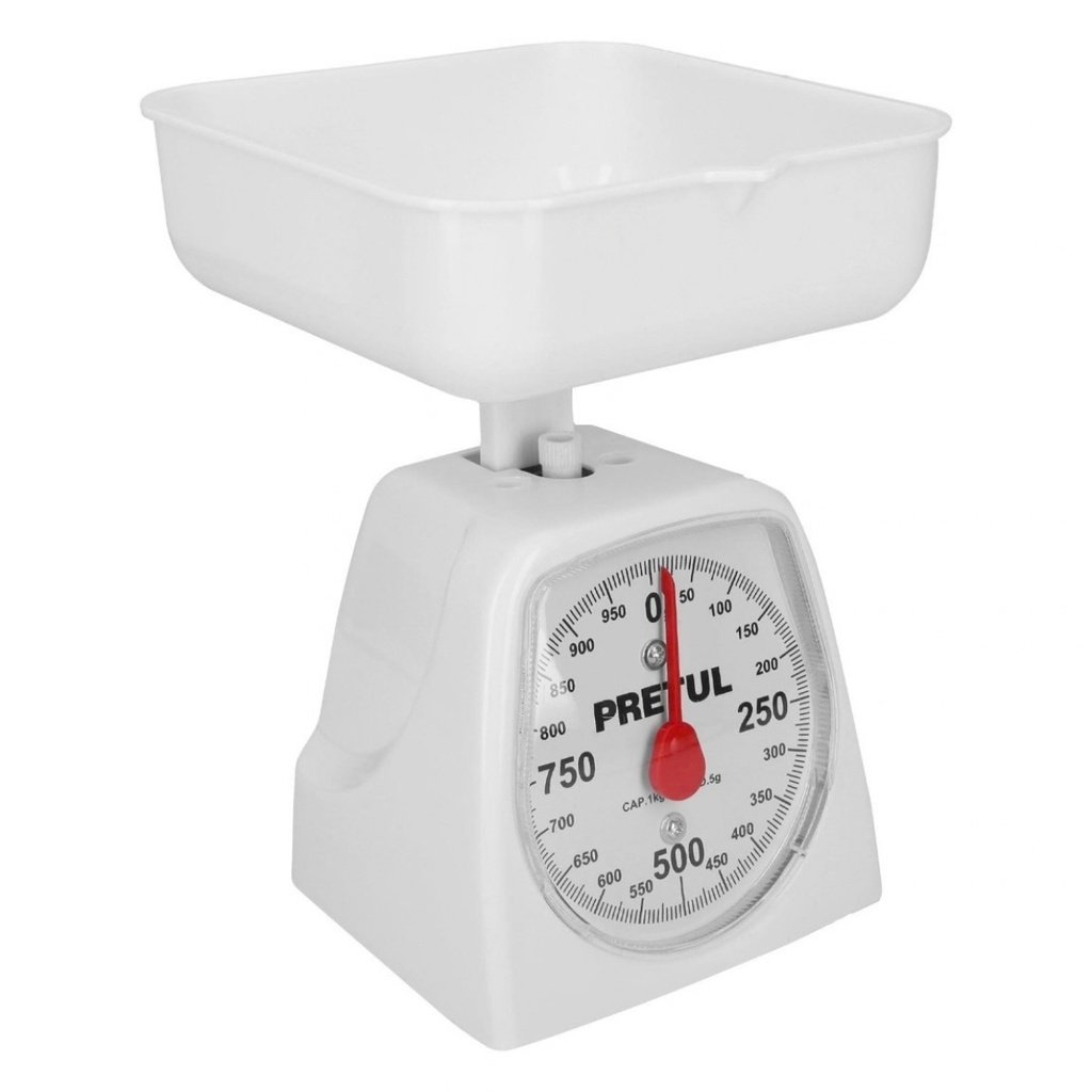 BASCULA MECANICA DE COCINA 1 KG MOD. BAS-1CP REF.29970 MARCA PRETUL