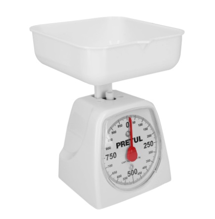 BASCULA MECANICA DE COCINA 1 KG MOD. BAS-1CP REF.29970 MARCA PRETUL