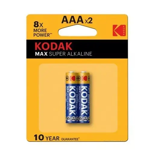 BATERIAS MAX SUPER ALKALINE AAA X 2 UND MOD. 6094 REF. 6020 / 070385 MARCA KODAK