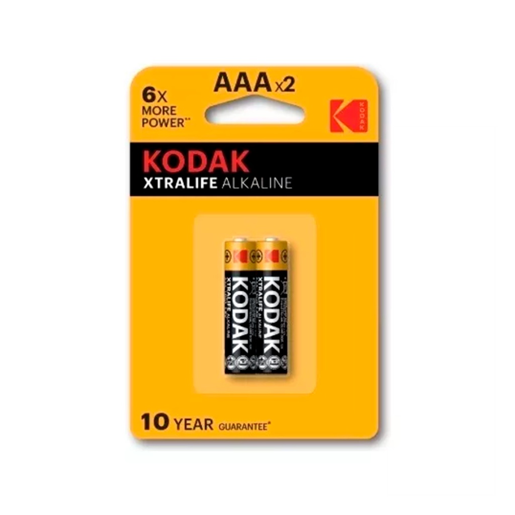 BATERIAS MAX SUPER ALKALINE AAA X 2 UND REF. 6020 / 070385 MARCA KODAK