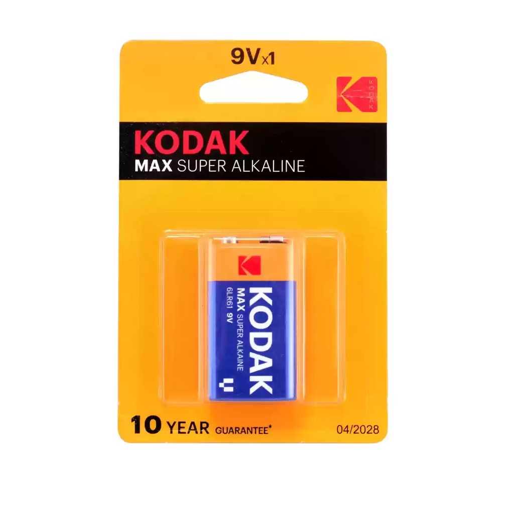 BATERIAS MAX SUPER ALKALINE 9 V X 1 UND REF. K6012/ 116632 MARCA KODAK