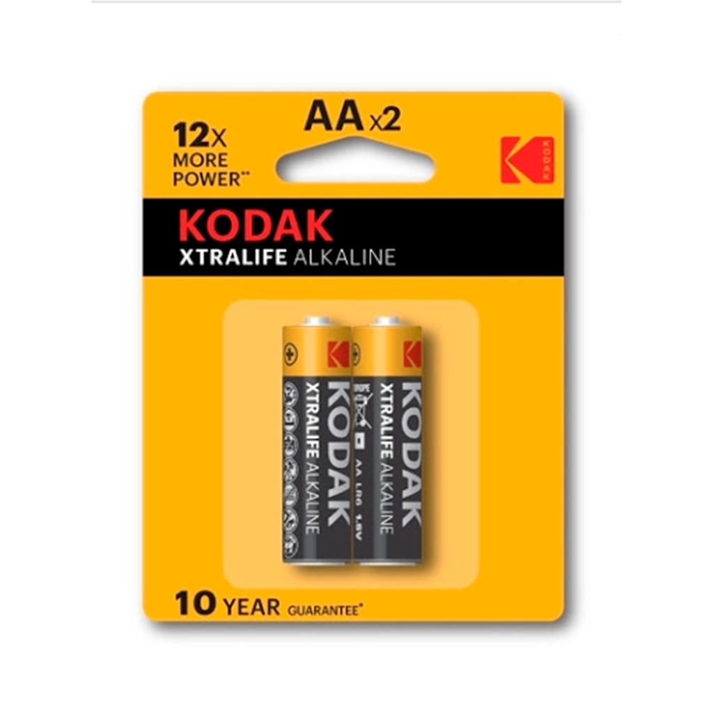 BATERIAS MAX SUPER ALKALINE AA X 2 UND REF. K6014 / 536638 MARCA KODAK