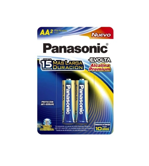 BATERIA AA 2 PZAS MOD. LR6RTBL/2B MARCA PANASONIC