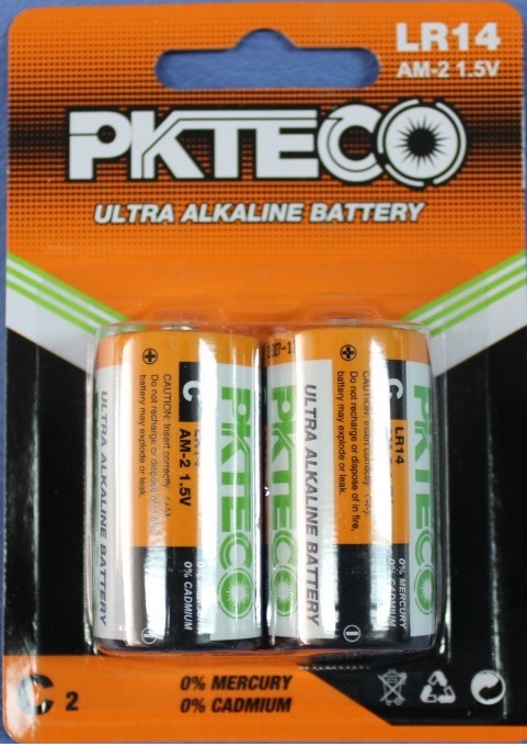 BATERIA TIPO C ULTRA ALKALINE MODELO LR14 AM-2 1.5V MARCA PKTECO