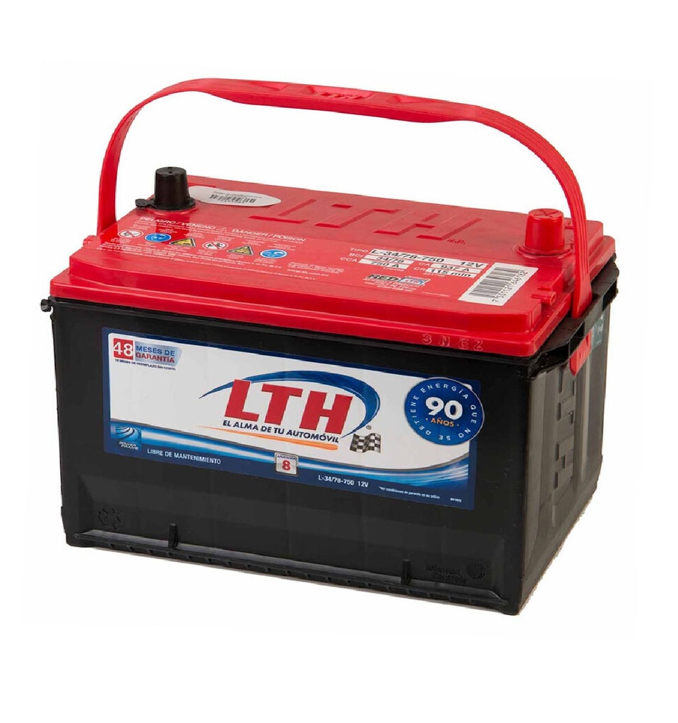 BATERIA DE CARRO 34 / 78 800 AMP MARCA TH