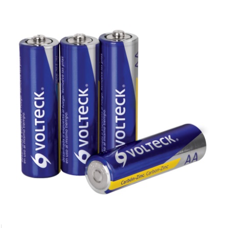 BATERIA ZINC-CARBON "AA" MOD. ZI-AA BLISTER 4 UND REF. 46309 MARCA VOLTECK