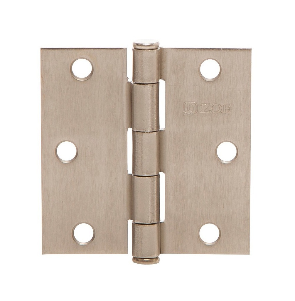 BISAGRA MUEBLE DE 3" ACERO PULIDO CON TORNILLOS EN CAJA MOD. ZCE-5889DU REF. CE0090 MARCA ZOE