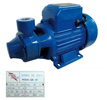 BOMBA PERIFERICA 1/2 HP 110V/60HZ MOD.QB-60 MARCA BAYAN POWER