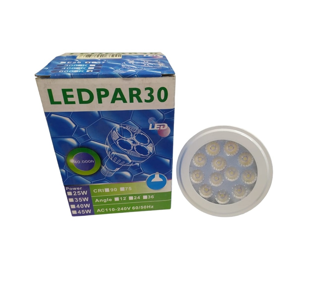 BOMBILLO LED MOD. PAR 30 / ROSCA E27 / 12W / 6000K REF. 9001050 MARCA BILIGHT