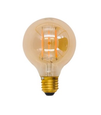 BOMBILLO LED VINTAGE DIMERIZABLE G25 7.5 W 2.200 K E27 110 V MOD.G25VTG-K COD.301123 MARCA HEA LIGHT