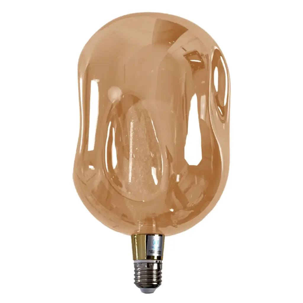 BOMBILLO LED VINTAGE NO DIMEABLE 3 W E27 85-265V BOTELLA AMBAR MOD. 9D140-255 AMBER REF. BOM03109 MARCA HEA LIGHT