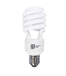 BOMBILLO AHORRADOR MEDIA ESPIRAL 20 W T3 6.500 K COD. 302878 MARCA HEA LIGHT