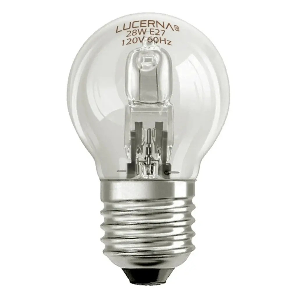 BOMBILLO HALOGENO TIPO MINI BULBO 28 W E27 3000 K REF. 28WE27 (8896284) MARCA LUCERNA
