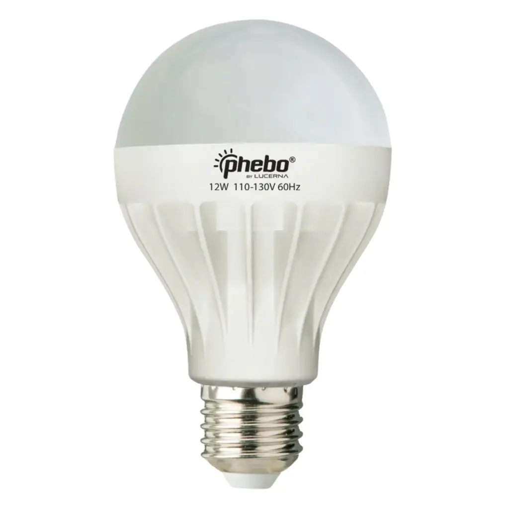 BOMBILLO LED TIPO BULBO 12 W E27 6500 K (LUZ FRIA) MULTV 100 - 240 V COD-726683 MARCA LUCERNA