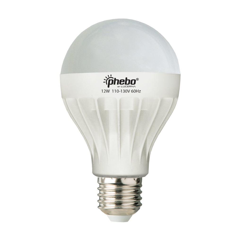 BOMBILLO LED TIPO BULBO 12 W E27 6500 K (LUZ FRIA) MULTV 100 - 240 V COD-726683 MARCA LUCERNA