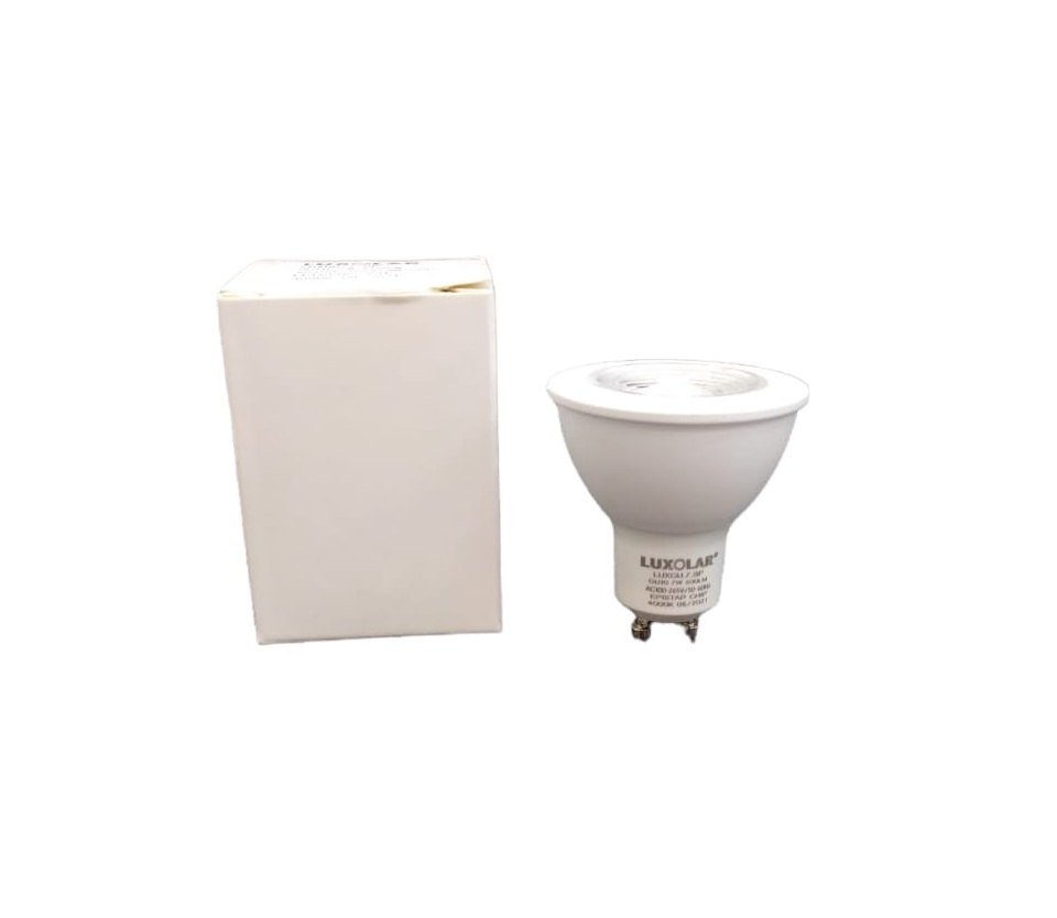 BOMBILLO LED TIPO DICROICO GU10 7W AC120V 4000K REF. LUXGU.7BP MARCA LUXOLAR