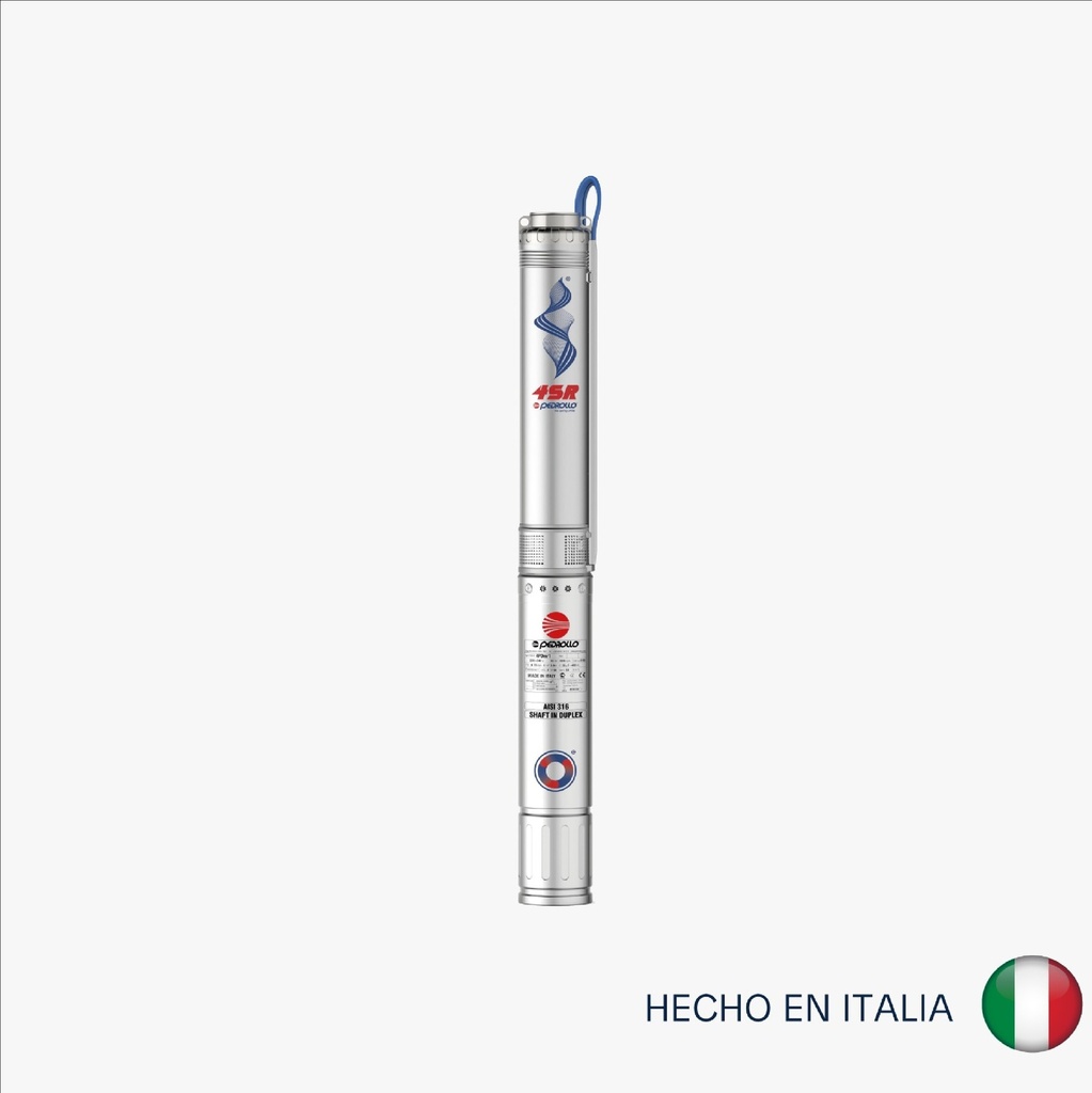 BOMBA SUMERGIBLE POZO PROF 2HP 220V 2" MONF. 4150 G/M3 REF. 4SR33G/20 + QEM-200 MARCA PEDROLLO