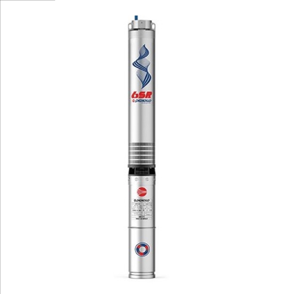 BOMBA SUMERGIBLE POZO PROF. 7.5 HP 6" - SALIDA 3" 220V TRIF. REF. 6SR70G/75 + 6PD/7.5 PEDROLLO