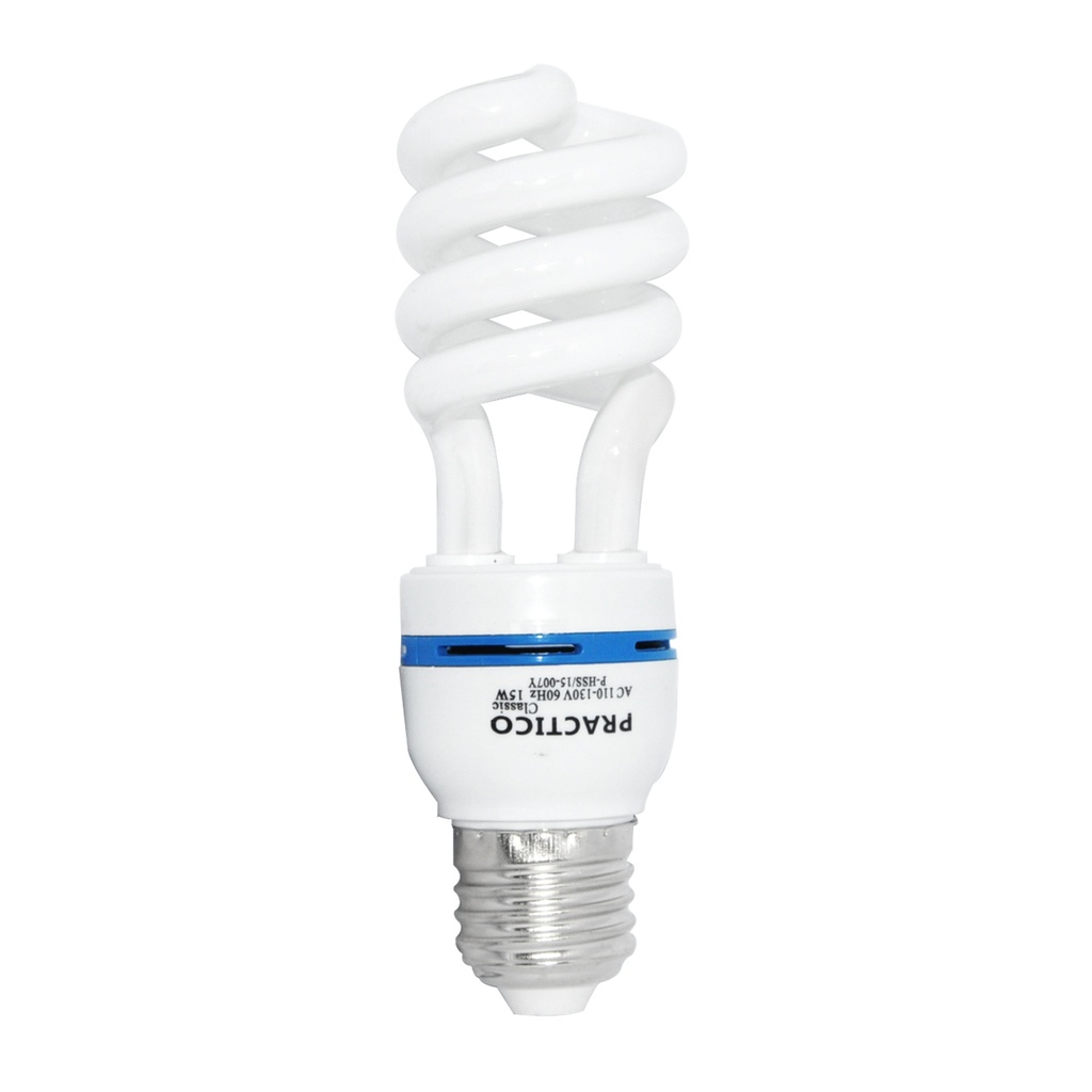 BOMBILLO AHORRADOR ESPIRAL 15 W E27 REF. BOMAPE15W MARCA PRACTICO