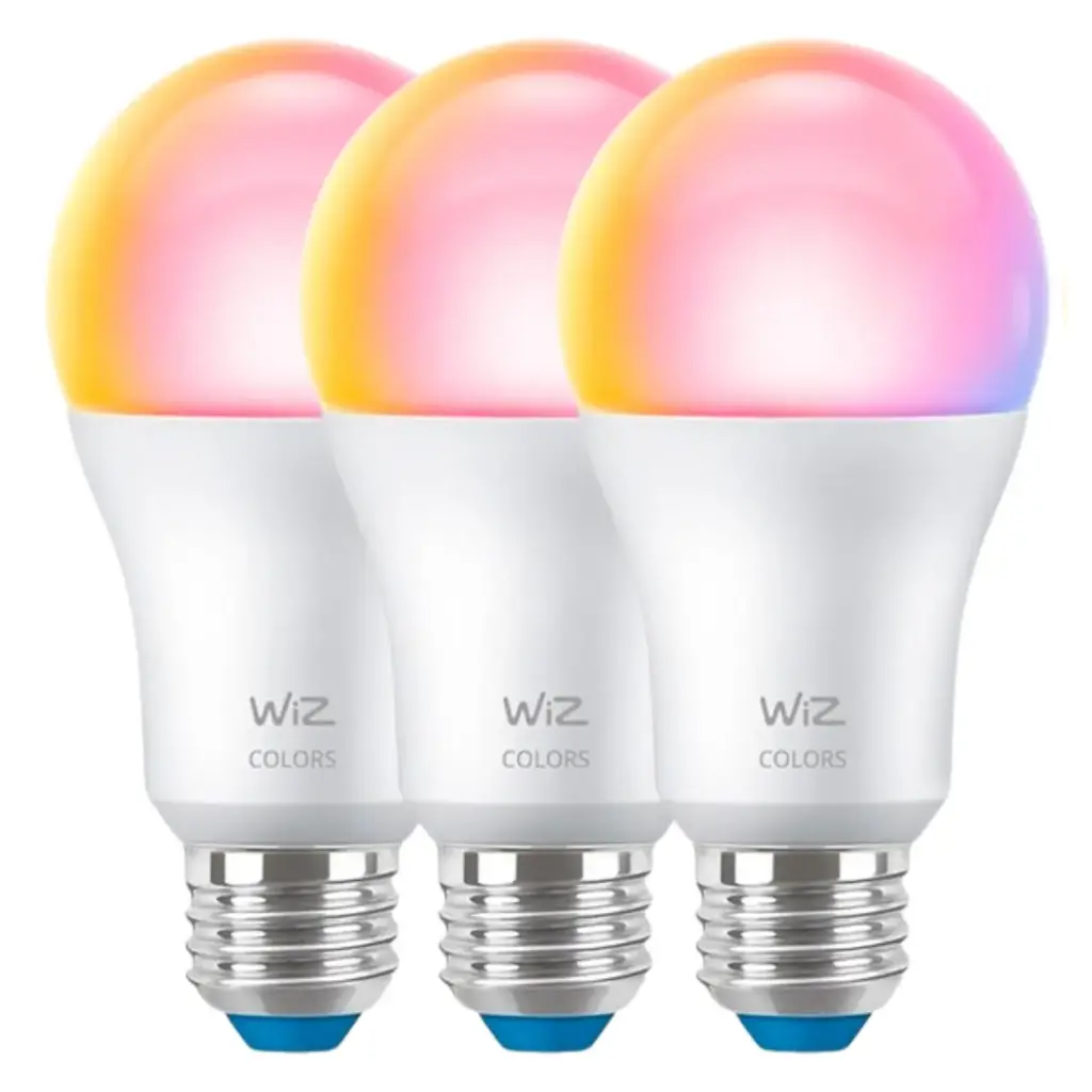 BOMBILLO SMART TIPO BULBO A19 E27 8.8 W 2.700 K - 6.500 K DIMEABLE TRIPACK 929002265641 MARCA WIZ
