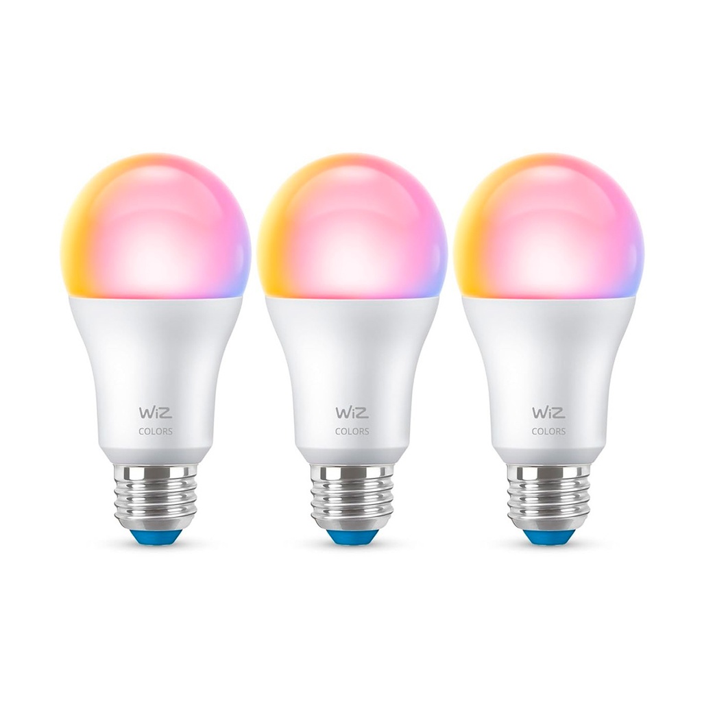 BOMBILLO SMART TIPO BULBO A19 E27 8.8 W 2.700 K - 6.500 K DIMEABLE TRIPACK 929002265641 MARCA WIZ
