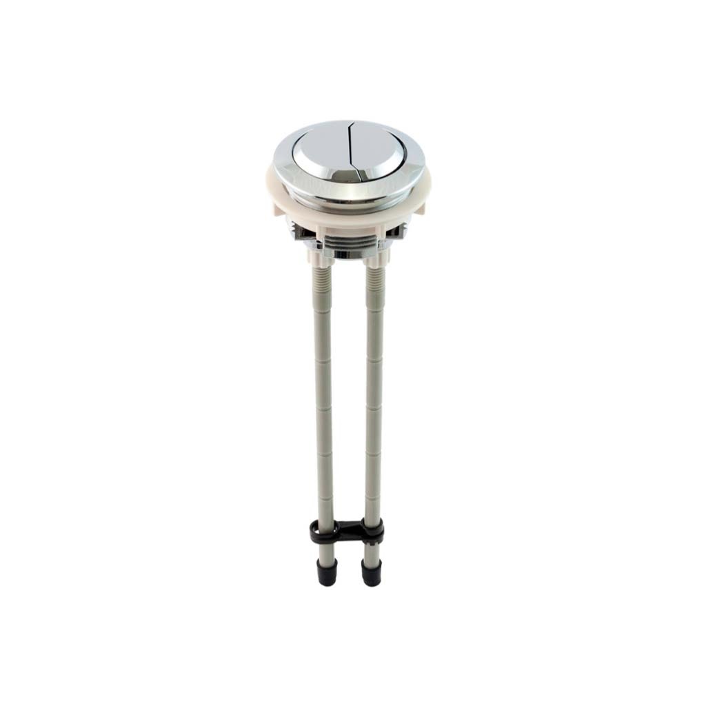 BOTON PARA TANQUE CROMADA DESCARGA DUAL 48MM AJUSTABLE REF. 800P-48 / 023940 / BOT-702 FLUIDMASTER