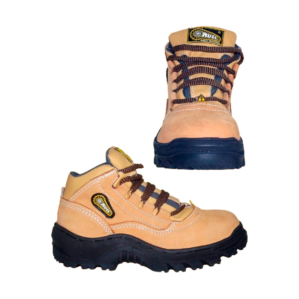 BOTA DE SEGURIDAD TALLA 39 SUELA POLIURET. C/PUNT. PIEL NOBUCK DAMA COLOR MIEL REF. 1001/BD ORUGA